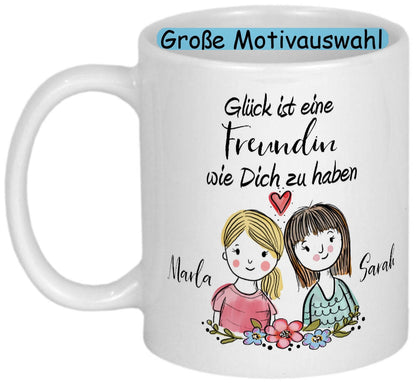 Beste Freundin Geschenk Freundinnen Tasse mit Namen personalisierte Tassen Weihnachtsgeschenke Freunde Geburtstagsgeschenk BFF