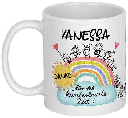 Abschiedsgeschenk Erzieherin Geschenk Tasse personalisiert mit Namen Spruch Geschenkidee Abschied Kindergarten Kita Erzieher