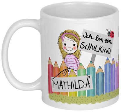 Einschulung Geschenk Schulkind Tasse mit Namen Geschenkideen Schulanfang personalisierte Tassen mit Spruch Einschulungsgeschenk