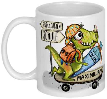 Einschulung Geschenk Junge Schulkind Tasse mit Namen Geschenkideen Schulanfang personalisierte Tasse Einschulungsgeschenk
