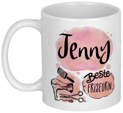 Dankeschön für Friseur Geschenk Friseurin Geschenkideen personalisierte Tasse mit Namen Danksagung Weihnachtsgeschenk Geburtstagsgeschenk