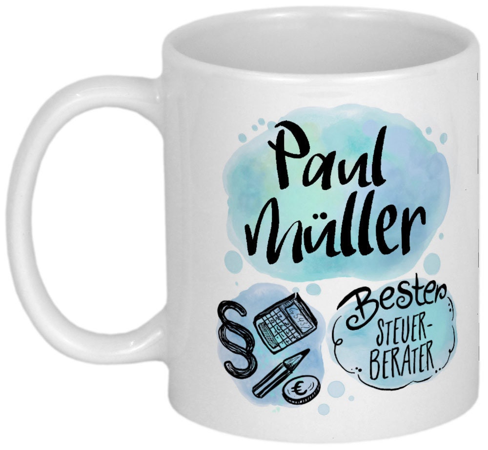 Dankeschön für Steuerberater Geschenk Steuerberaterin Geschenkideen personalisierte Tasse mit Namen Danksagung Weihnachtsgeschenk Geburtstag