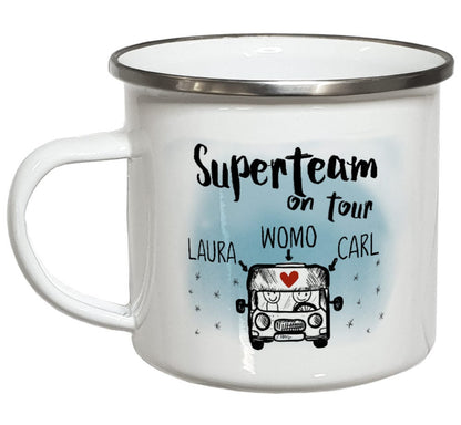 Personalisierte Camping Geschenke für Camper Tasse Emaillebecher Bierkrug Spardose Geburtstag Geschenkideen Wohnmobil Weihnachten