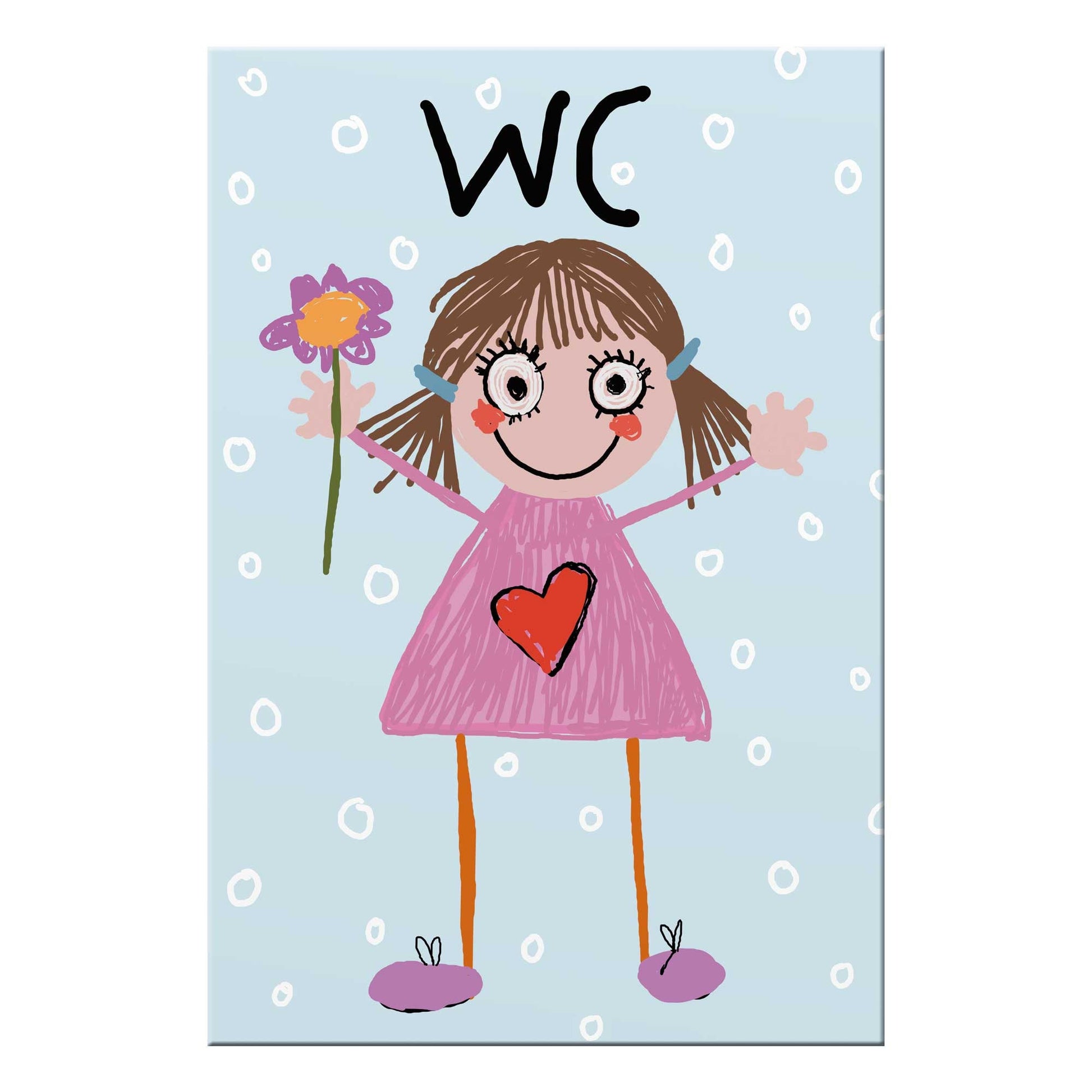 Toilettenschild selbstklebend Alu-Verbund Türschild Toilette Kloschild WC Schild witzig Damen Herren Unisex Wickelraum 20x30cm farbig