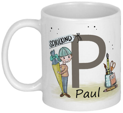Einschulung Geschenk Schulkind Tasse mit Namen personalisiert Geschenkideen Schulanfang Einschulungsgeschenke Mädchen oder Junge