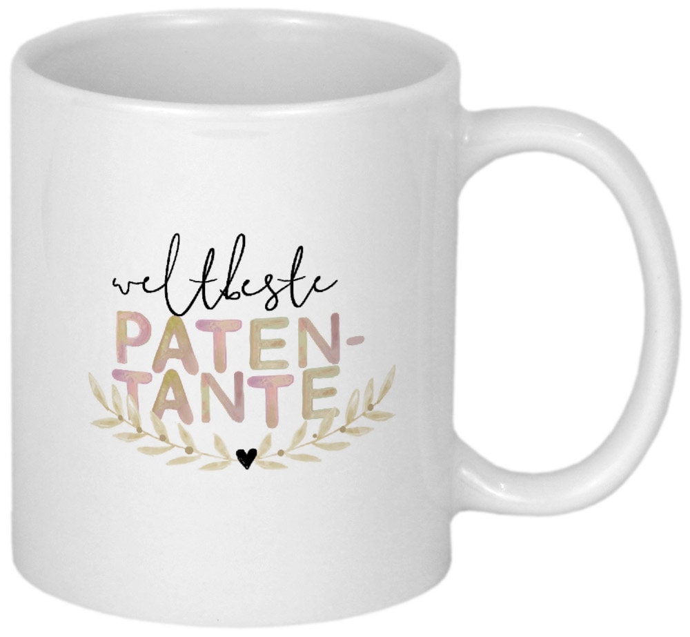 Patentante Geschenk Patenonkel Tasse mit Namen Emailletasse o. Keramiktasse personalisiert Geburtstag Weihnachten Geburtstagsgeschenk