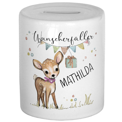 Spardose personalisiert Geschenk Geburt Taufe Baby Geschenkidee Geburtstag Wunscherfüller Geldgeschenk Kinderspardose Taufgeschenk Kind