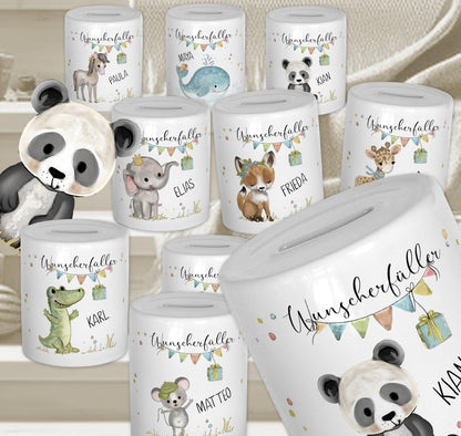 Spardose personalisiert, Spardose Kind, Spardose Baby, Taufe Geschenk Geburt, Wunscherfüller Geldgeschenk, Kinderspardose, Taufgeschenk