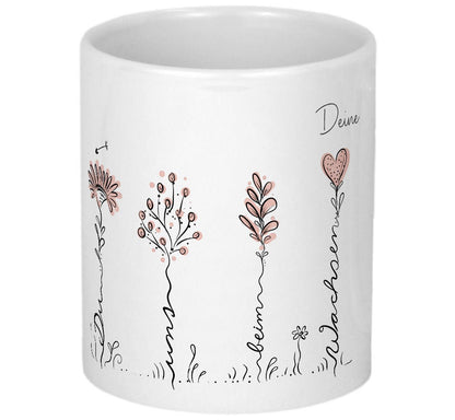 Abschied Kindergarten Abschiedsgeschenk Erzieherin Geschenk Tasse mit Namen Dankeschön Kita Tagesmutter Geschenkidee Erzieher Blumen