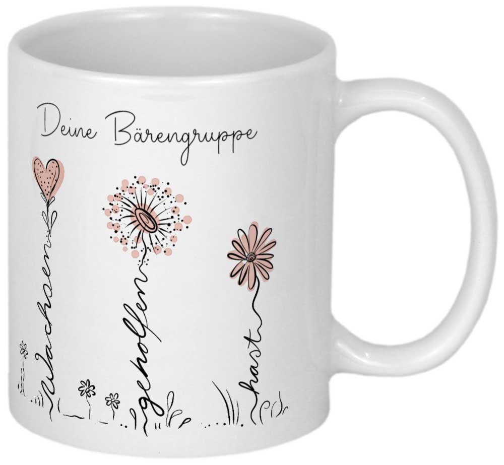 Abschied Kindergarten Abschiedsgeschenk Erzieherin Geschenk Tasse mit Namen Dankeschön Kita Tagesmutter Geschenkidee Erzieher Blumen