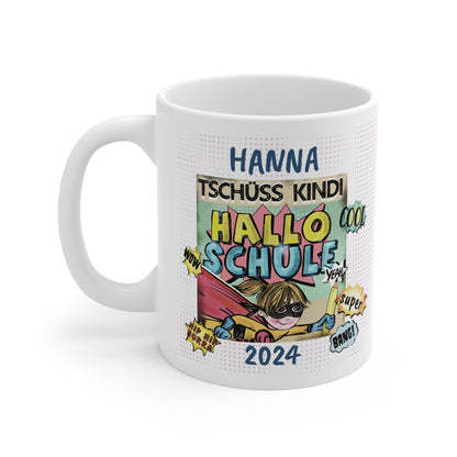 Tasse zur Einschulung – Personalisiertes Geschenk für Schulkinder – Einschulungsgeschenk für Jungen und Mädchen