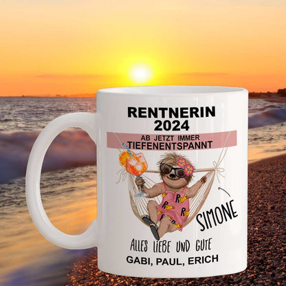 Abschiedsgeschenk zum Ruhestand Geschenkidee – Rentner Tasse personalisiert für besondere Momente - auch als Rentnerin Geschenk