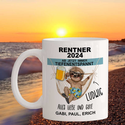 Abschiedsgeschenk zum Ruhestand Geschenkidee – Rentner Tasse personalisiert für besondere Momente - auch als Rentnerin Geschenk