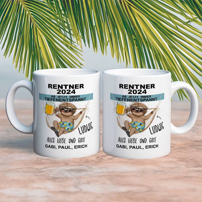 Abschiedsgeschenk zum Ruhestand Geschenkidee – Rentner Tasse personalisiert für besondere Momente - auch als Rentnerin Geschenk