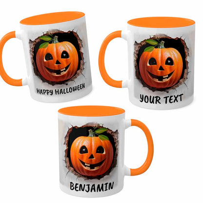 Kürbistasse für Kinder und Erwachsene – Frohes Halloween, Gruseliges Kidshalloween, Personalisierte Tasse