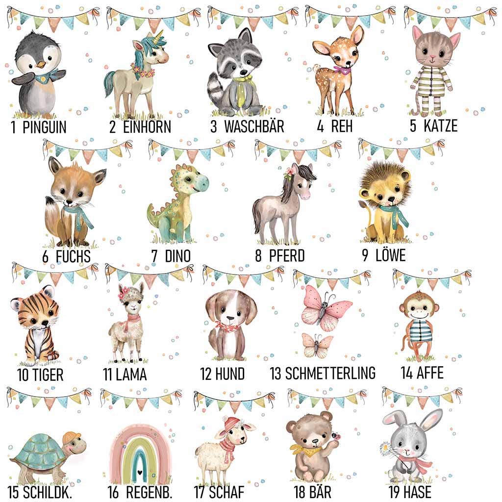 Emaille Tasse mit Namen personalisiert – Kindertassen u. Emaillebecher zum Geburtstag, Weihnachtsgeschenke Geschenk, Einhorn, Katze, Hund