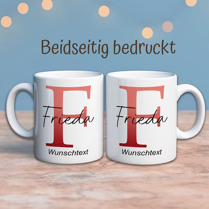 Tasse personalisiert mit Buchstaben & Namen und Spruch – Geschenk, Geschenkidee, Weihnachtsgeschenke , Geburtstagsgeschenk, Ombre Monogramm