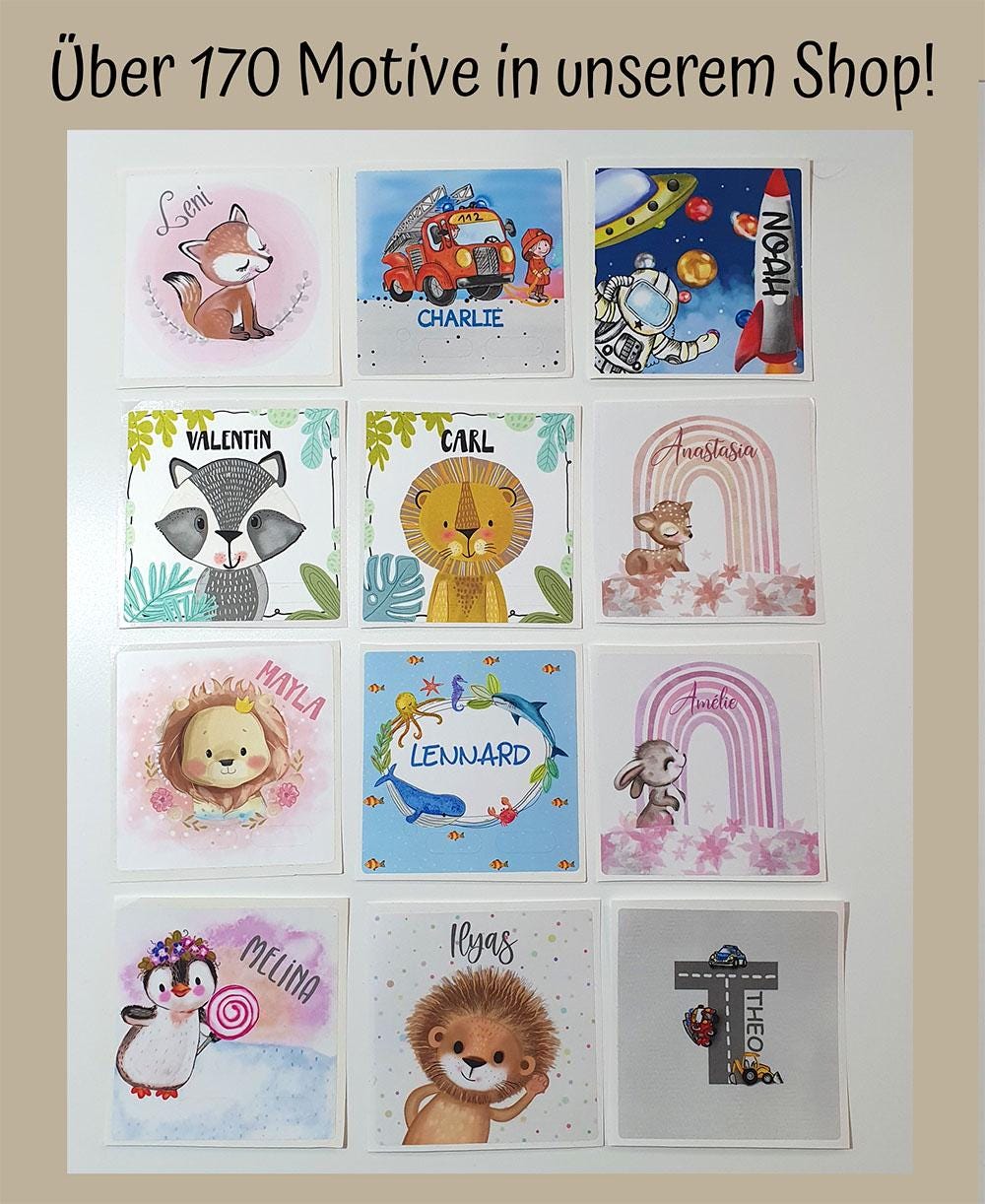 Personalisierte Toniebox Schutzfolie mit Namen, Kindergeschenke Idee, Tonies Schutz Folie Zubehör, WISCH- ABRIEBFEST, Dino mit Wimpeln