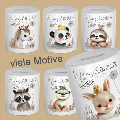 Personalisierte Spardose mit Namen, Geldgeschenk verpacken, Kinderspardose für Kinder, Geburtstag, Taufe, Geburt, Weihnachten, Geld Geschenk
