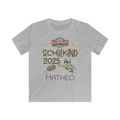 Personalisiertes Einschulungs-Shirt | Für coole Mädchen & Jungen | Stolzes Schulkind-Outfit in Baumwolle für kleine Superhelden
