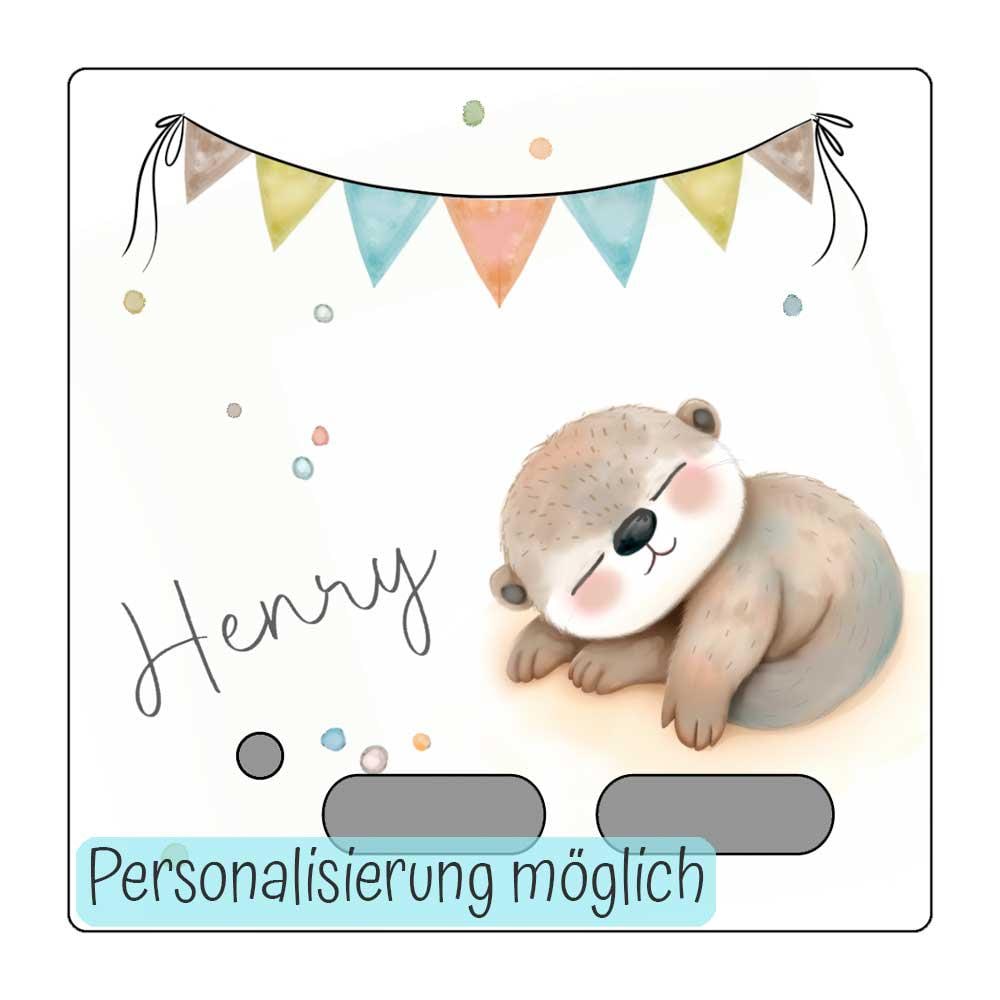 Personalisierte Toniebox Schutzfolie mit Otter Design – Individuelles Geschenk für Geburtstag, Weihnachten & Ostern | Schutz vor Kratzern