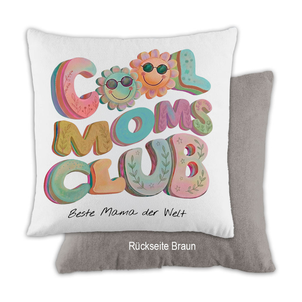 Personalisierbares Kissen "Cool Moms Club" (inkl. Füllung)
