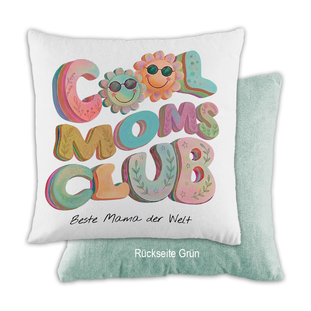 Personalisierbares Kissen "Cool Moms Club" (inkl. Füllung)