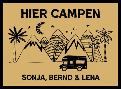Rutschfeste und waschbare Schuhmatte als Geschenk für Camper