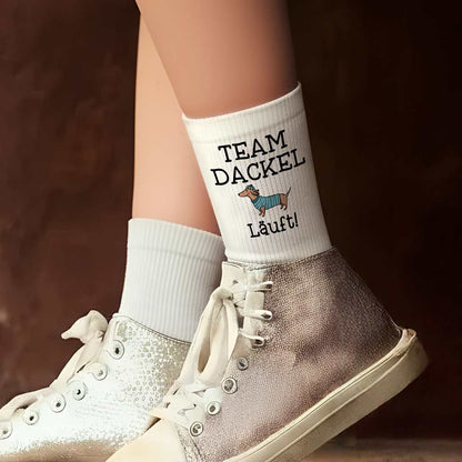 Die "Team Dackel" Retro-Tennissocken | Lustiges Geschenk