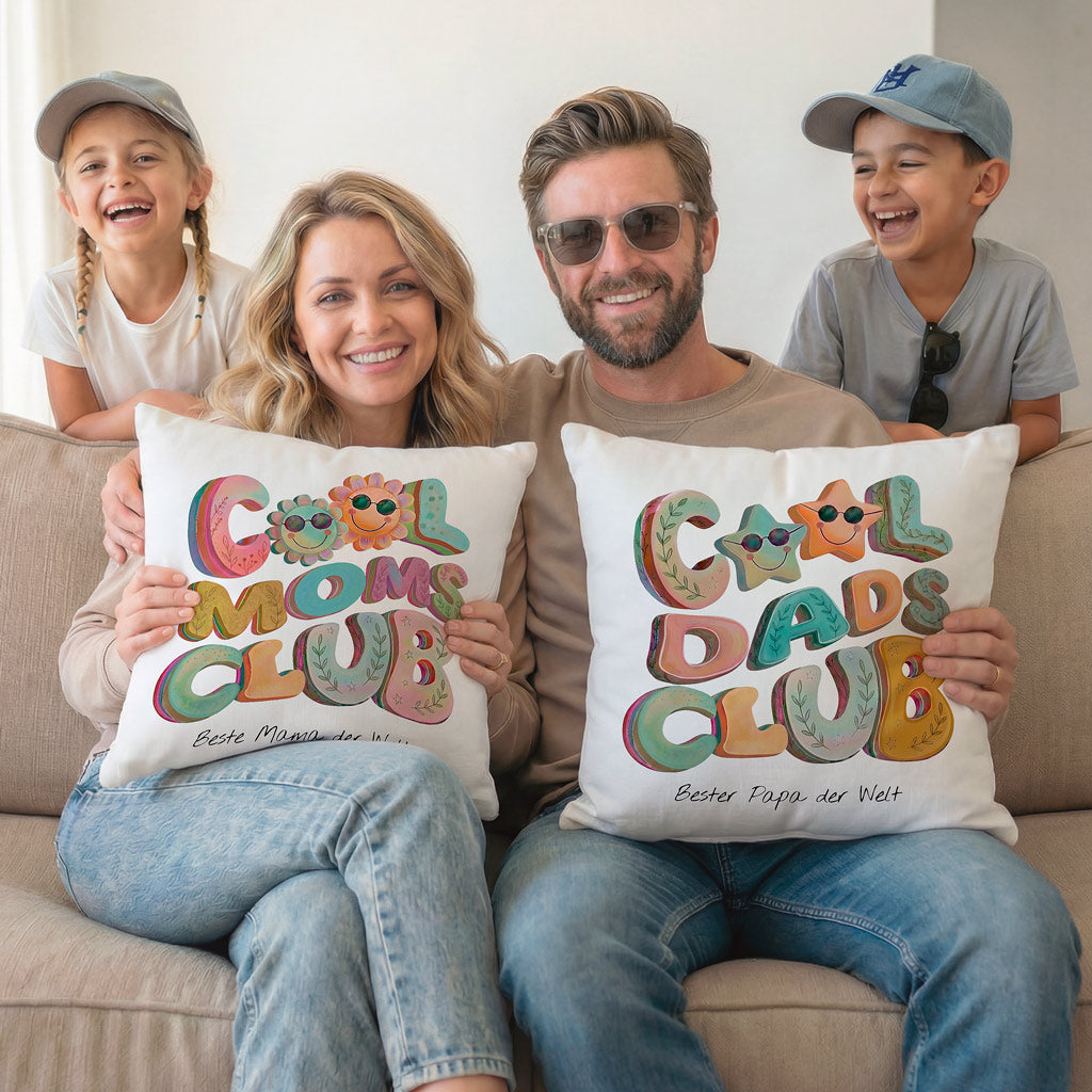 Personalisierbares Kissen "Cool Moms Club" (inkl. Füllung)