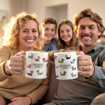Tasse personalisiert mit Katzen & Wunschtext