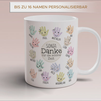 Abschiedsgeschenk Erzieherin Tasse personalisiert - Kita & Schule