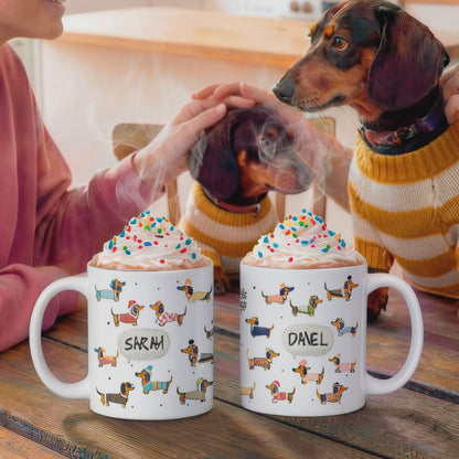 Die "Retro Dackel" Tasse | Personalisiert & Einzigartig