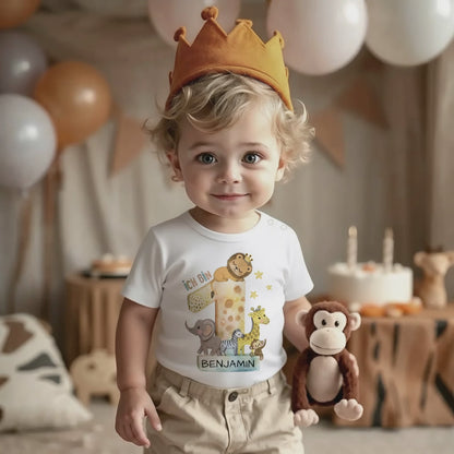 Das personalisierte Safari Geburtstags-Shirt | 100% Baumwolle