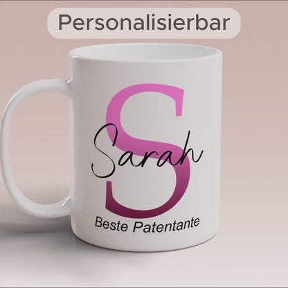Tasse personalisiert mit Buchstaben & Namen und Spruch – Geschenk, Geschenkidee, Weihnachtsgeschenke , Geburtstagsgeschenk, Ombre Monogramm