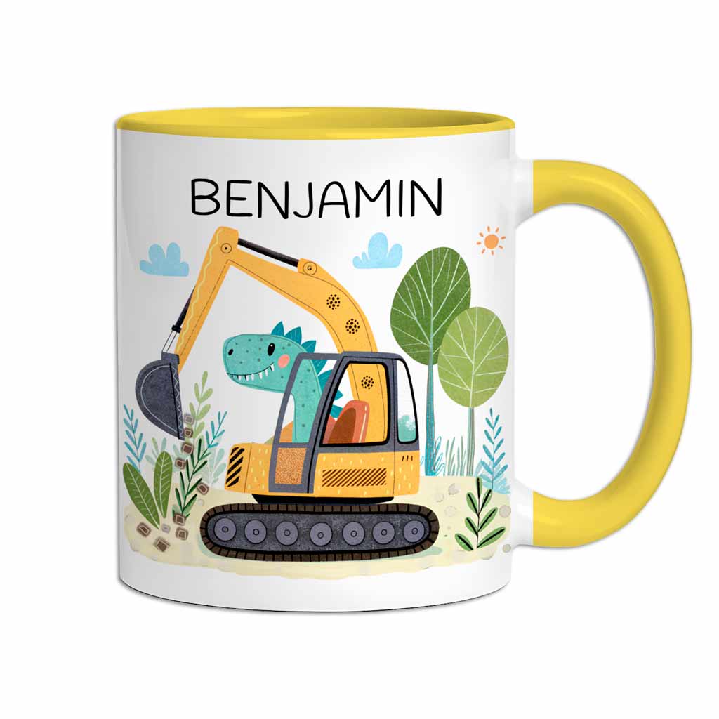 Die personalisierte Fahrzeug-Tasse für kleine Helden
