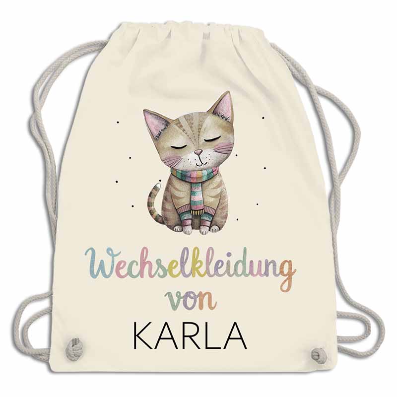 Personalisierter Wechselkleidungsbeutel für die Kita (18 Retro-Motive)