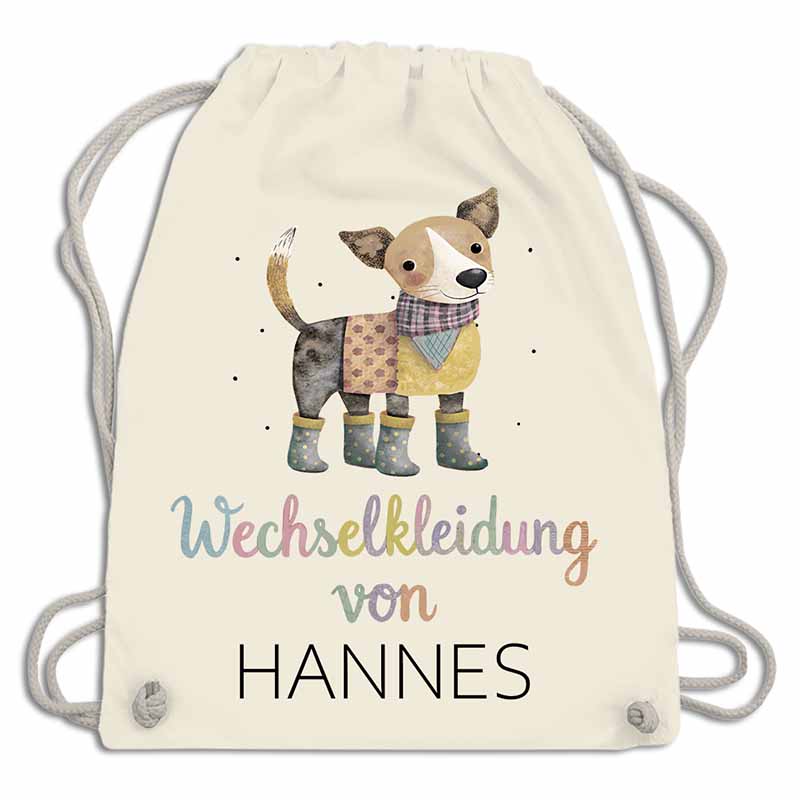 Personalisierter Wechselkleidungsbeutel für die Kita (18 Retro-Motive)