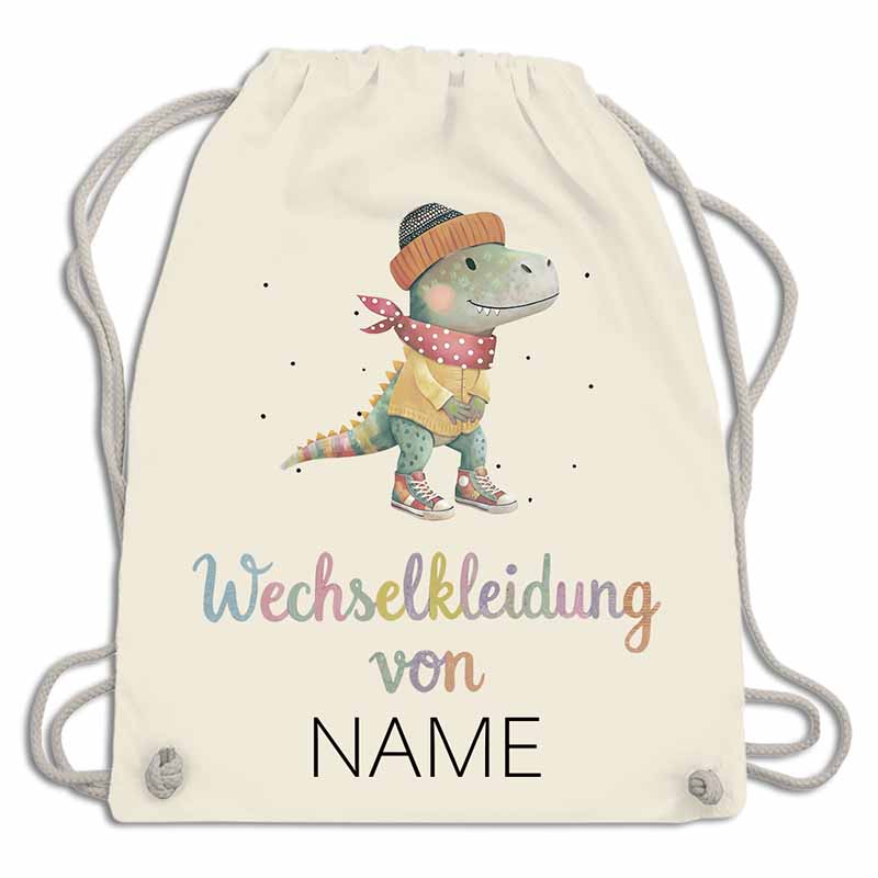 Personalisierter Wechselkleidungsbeutel für die Kita (18 Retro-Motive)