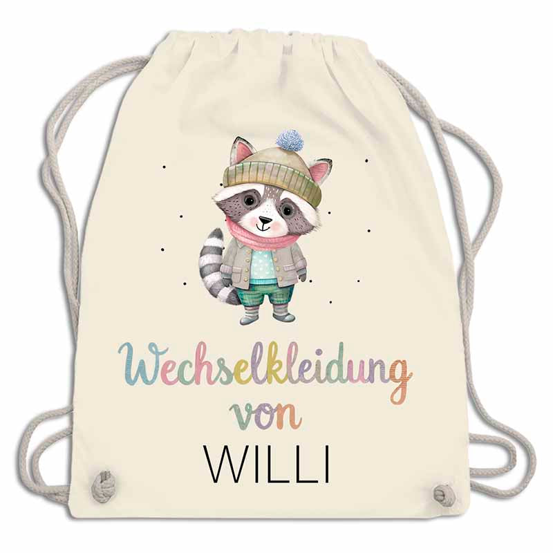 Personalisierter Wechselkleidungsbeutel für die Kita (18 Retro-Motive)