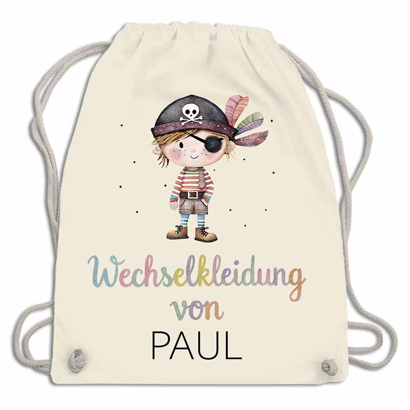 Personalisierter Wechselkleidungsbeutel für die Kita (18 Retro-Motive)
