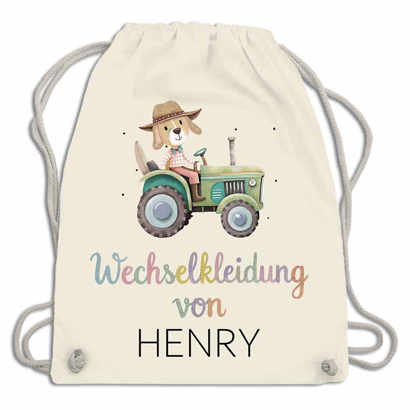 Personalisierter Wechselkleidungsbeutel für die Kita (18 Retro-Motive)