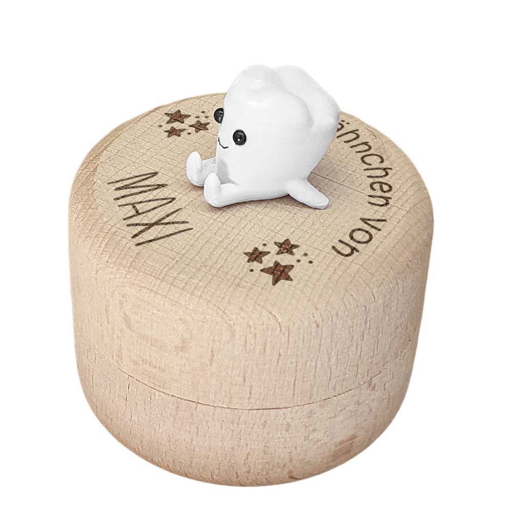Die personalisierte "Milch-Zahn-Schatzkiste" aus Holz